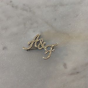 Abercrombie and Fitch Silver Crystal Pin